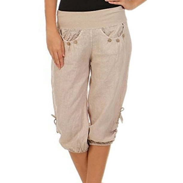 ladies cropped jogging bottoms