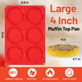 thumbnail image 7 of CAKETIME 3 Pcs Jumbo Muffin Top Pan, Silicone Egg Molds for Breakfast Sandwiches 4 Inch Large Egg Baking Pan, 7 of 7