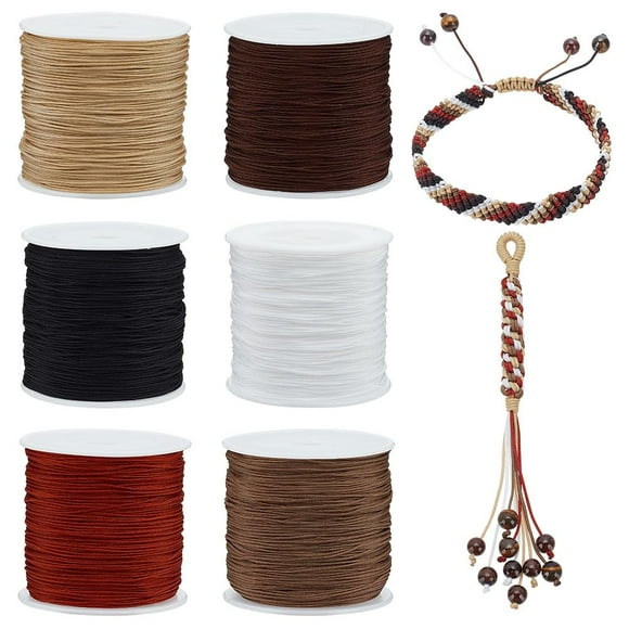 Hilo de rosca PH PandaHall de 0,8 mm, nailon, 6 colores, 90 m