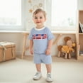 thumbnail image 4 of AceBaby 4th of July Outfit American Flag Embroidery Striped 2Pcs Shorts Set for Boys and Girls at 0-4Y,95% Cotton, 4 of 9