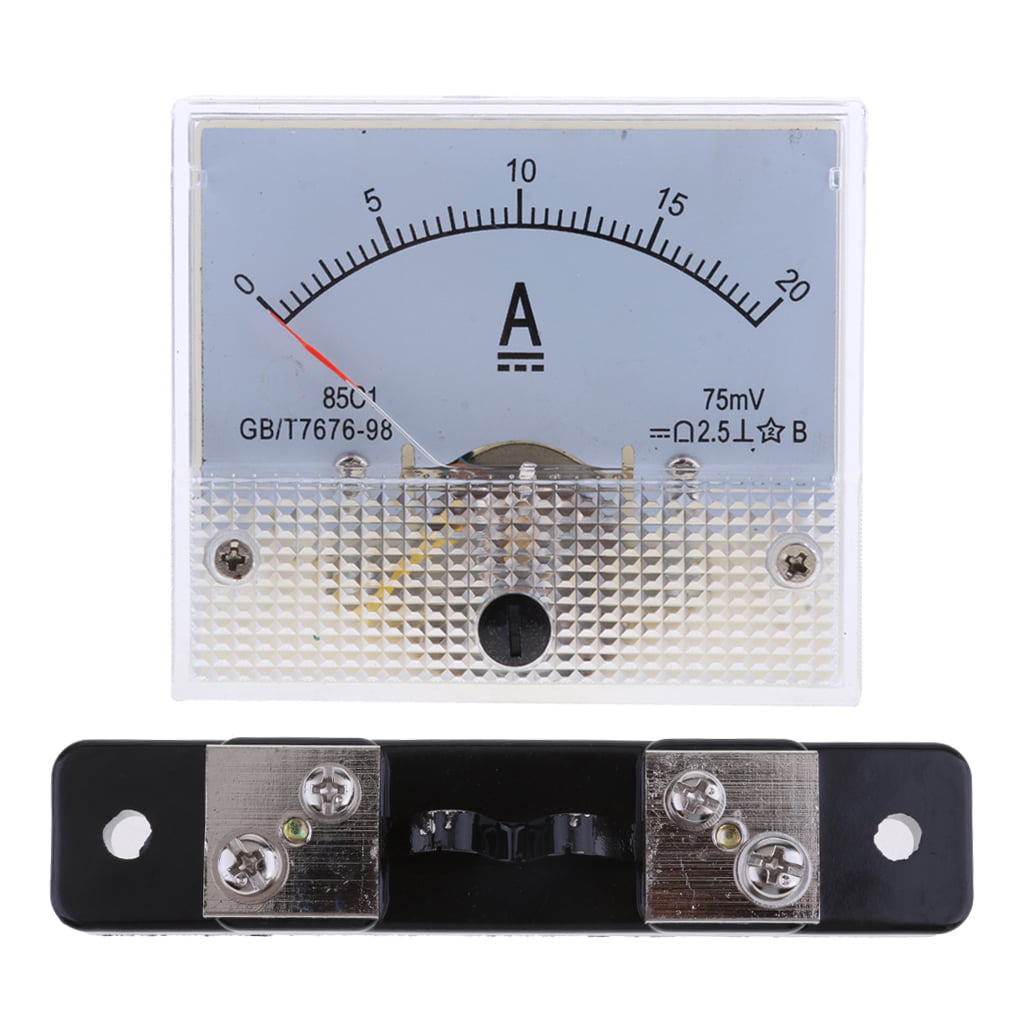Analog AMP Panel Meter Gauge DC 0-20A 85C1-A Shunt