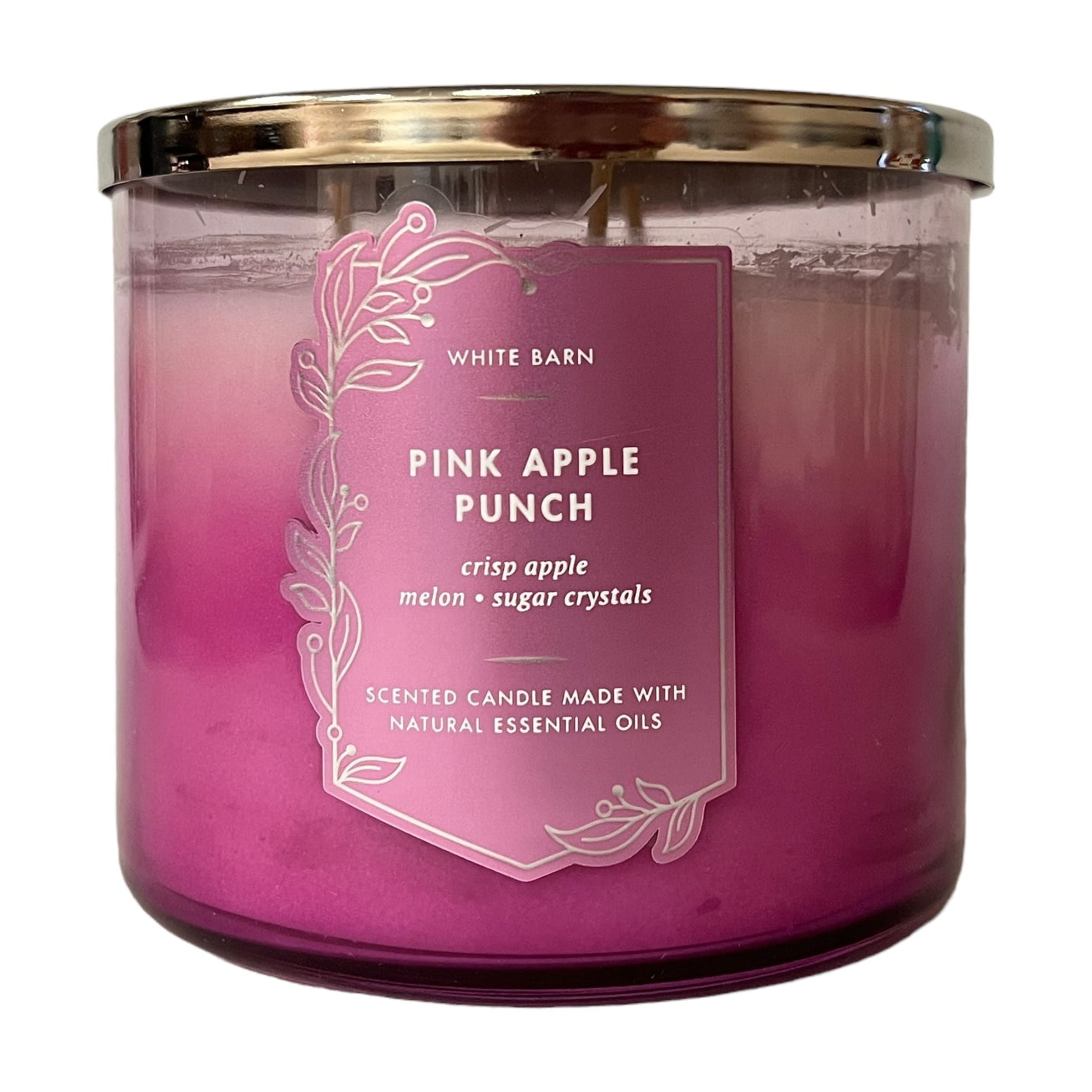 Bath & Body Works Pink Apple Punch Scented 3 Wick Candle 14.5 oz