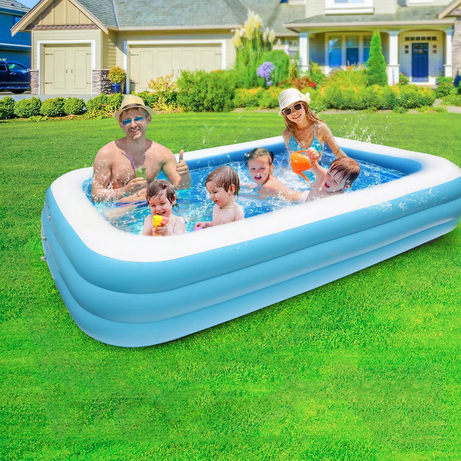 Projectretro Inflatable Swimming Pool for Kids and Adults Above Ground ...