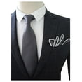 thumbnail image 3 of Mens Wedding Tie 5 PK Solid Color Business Ties 3.5" Satin Finish, 3 of 3