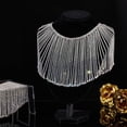thumbnail image 5 of 5.5 inch Wide Sliver Rhinestone Tassel Trim 0.5 Yard Sewing Fringe Trim Crystal Applique Belt Chain Sparkle Ribbon for Accessories DIY Decoration Crafts Clothes Bridal Bouquet, 5 of 9