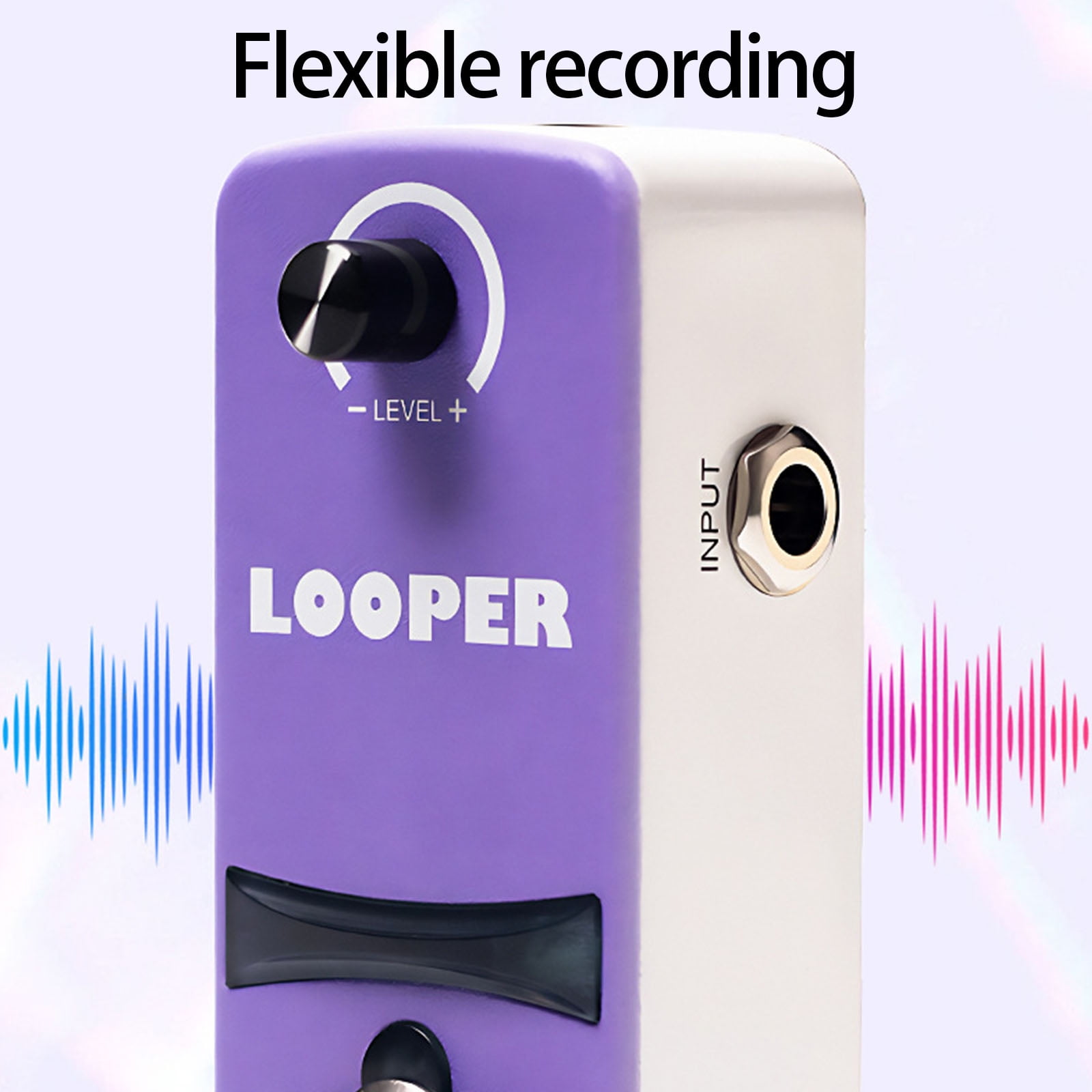 Compact Loop Recording Pedal Portable Guitar Effects Device Alloy Texture for Practice and Creative Performances