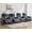 Gray, variant on 3PCS Power Zero Gravity Recliner with Adjustable Headrest,Wireless Charger,USB/Type-C Port,LED Light,Storage Console,Cup Holder,Swivel Tray Table,Faux Leather Electric Reclining Chair Set of 3,Black