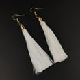 thumbnail image 1 of Nvzi Pendientes para hombre y adecuados, pendientes con borlas, pendientes largos de estilo étnico, pendientes de temperamento (blanco), 1 of 4