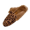 thumbnail image 2 of Zapatos planos de invierno para mujer, pantuflas peludas, sandalias de felpa, toboganes peludos acogedores, zapatos de casa suaves y cálidos Wmkox8yii hj789, 2 of 5