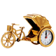 thumbnail image 1 of Despertador Creative con forma de rickshaw con acabado dorado, 1 of 2