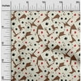 thumbnail image 2 of oneOone Cotton Poplin Brown Fabric Poker Card Craft Projects Decor Fabric Printed By The Yard 42 Inch Wide, 2 of 5