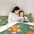 thumbnail image 4 of Castle Fairy Gingerbread Man 7-Piece Twin Kids’ Candy Cane Christmas Breathable Bedding Comforter Set, 4 of 8
