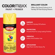 Krylon COLORmaxx Paint + Primer, Gloss, Sun Yellow, 12 oz