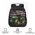 thumbnail image 6 of Jeiento Tractor Preschool Backpack for Toddler Girls, American Flag 13.5 Inch Kids School Bag, Lightweight Bookbag with 2 Mesh Side Pockets for Kindergarten, 6 of 7