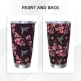 thumbnail image 3 of Lsque Humming Bird And Tropical Pattern 20oz Car Cup with Lid and Straw, Insulated Coffee Cup with Straw Topper, Spill Proof Travel Coffee Mug, Stainless Steel Tumble-Without Straw, 3 of 8