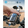 thumbnail image 4 of JOYROOM Motorcycle Phone Mount Bike Phone Holder with Dual Vibration Dampener, 150mph Anti-Shock Auto Lock Handlebar Phone Holder Mount for 4.7"-7" Cell Phones, 4 of 10