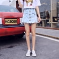thumbnail image 3 of Falda corta de mezclilla para mujer, moda de verano 2020, faldas, pantalones vaqueros cortos de cintura alta, pantalones vaqueros de S-XXL con botones para mujer, 3 of 5