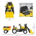 thumbnail image 3 of Aosom Excavatrice Chargeuse Frontale Jouet à Chevaucher avec 6 Roues Godet Contrôlable, 3 of 9