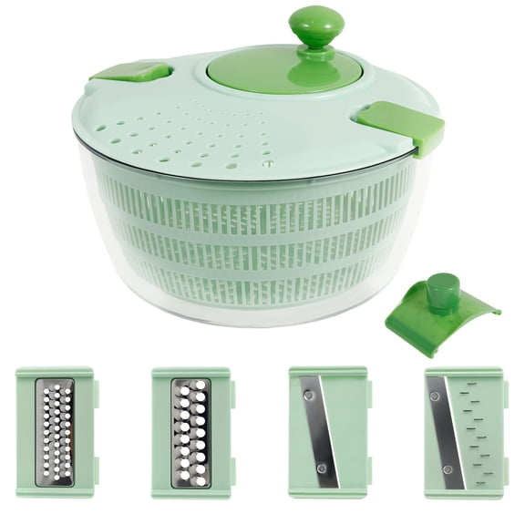 LINFANG Salad Wash Spinner Bowl 4000 ml Large Capacity Vegetable Spinner and Dryer with 3 Blade Lettuce Dehydrator for Herb Berry Lettuce