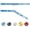 Blue, variant on BLUEWING Adjustable Bent Rod Butt Heavy Duty Aluminum Alloy Rod Butt with Adjustable Angles at 0°, 30°, and 60° for Offshore Fishing, Up to 800lb Test, #4 Long Gold
