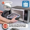 thumbnail image 5 of Pizza Pack® Reusable BPA-Free Silicone Storage Container with 5 Microwavable Trays, 4 Pack, Black, 5 of 7