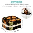 thumbnail image 5 of Thanksgiving Pumpkin Leaves Travel Portable Square Jewelry Box Organizer: Ideal Solution for Rings, Earrings, Necklaces, Bracelets, and More! Gift for Girls and Women., 5 of 6
