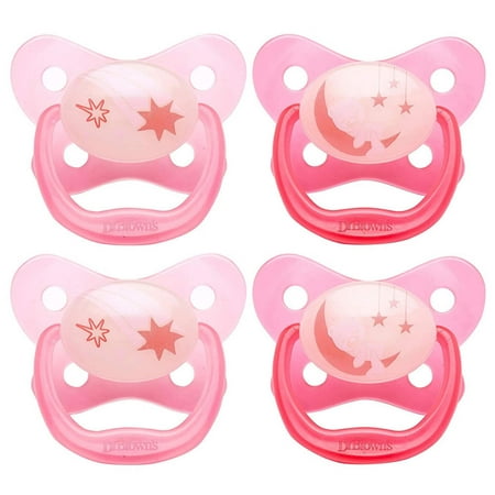 Dr. Brown's PreVent Glow in the Dark Pacifier 12m+, Pink