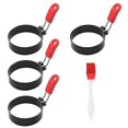 thumbnail image 1 of 4 Pcs Round Professional Pancake Mold, Egg Cooker Rings For Cooking, Non Stick Round Egg Ring Mold For Fried Egg, Pancakes, Sandwiches A, 1 of 5