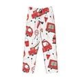 thumbnail image 6 of Uemuo Fire Truck Pattern Men's Wide Leg Palazzo Lounge Pants with Pockets Light Weight Loose Comfy Casual Pajama Pants-Small, 6 of 9