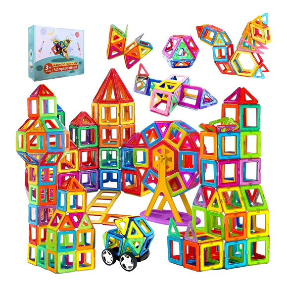 Bloques Magneticos Construcción Juguetes Ninos Regalos 118pz 118 A Xtellar multicolor