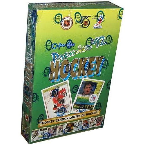 O-Pee-Chee Premier '92 NHL Hockey Box 8 Cards per Pack, 36 Packs per Box