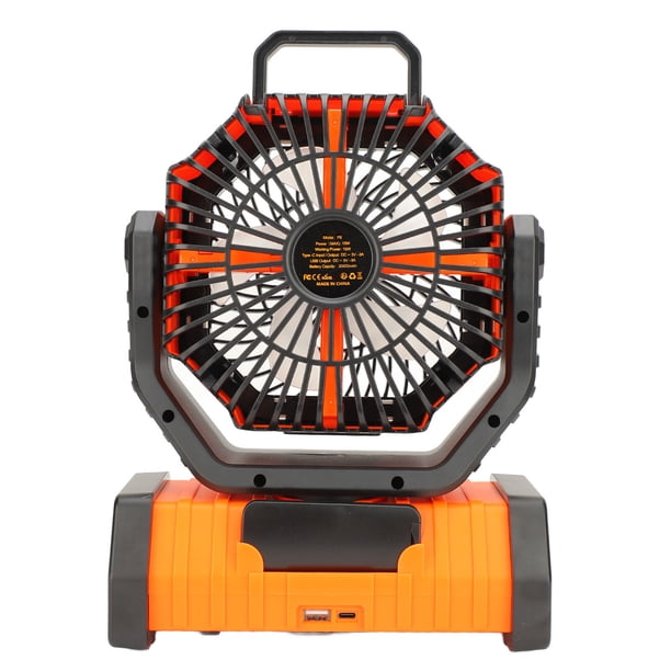 Ventilador Para Acampar, Ventilador Para Tienda De Campaña, Iluminación Recargable Por USB, Plástico Para Viajes