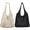 White Apricot + Black, variant on 2Pcs Crochet Beach Bags, Mesh Tote Shoulder Handbag Aesthetic Woven Purses for Women Summer Vacation Hippie Knit Bag
