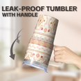 thumbnail image 5 of 20oz Travel Cup with Lid and Straw, Bohemian Stainless Steel Insulated Coffee Mug, Double Wall Vacuum Tumbler, Leakproof Thermal, 5 of 5