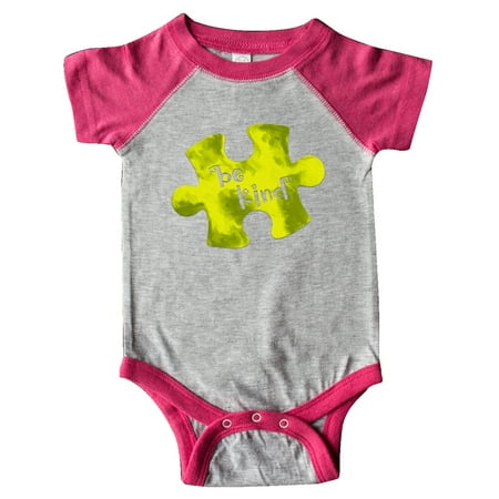 

Inktastic Autism Awareness Be Kind Green Puzzle Piece Gift Baby Boy or Baby Girl Bodysuit