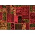 thumbnail image 1 of Ahgly Company Indoor Rectangle Oriental Orange Modern Area Rugs, 2' x 4', 1 of 4