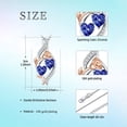 thumbnail image 3 of Taioiat Double Birthstone Necklaces for Women 18K Gold Plated Birthstone Rose Flower Jewelry Anniversary Valentines Day Mother's Day Birthday Gifts for Her Wife Girlfriend Mom, 3 of 7