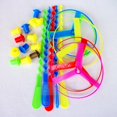 thumbnail image 4 of 10 Pcs Flying Saucer Spinning Flywheel Toy For Kids Outdoor Play With Push Sleeve And Handle Fun Nostalgic Game, 4 of 9