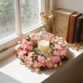 thumbnail image 4 of Wildflower Candle Ring Wreath 8 Inch, Artificial Floral Candle Holder with Mixed Blooms, Centerpiece Decor for Wedding Home Living Room, Photography Prop, 4 of 6