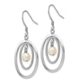 thumbnail image 2 of Sterling Silver Rhodium-plated FW Cultured Pearl Dangle Earrings, 2 of 3