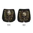 thumbnail image 3 of Hirioo Vintage Gold Leaf Skull for Women's Double Layer Athletic Shorts High-Performance Gym Shorts with Inner Pocket, Elastic Waistband-Small, 3 of 7