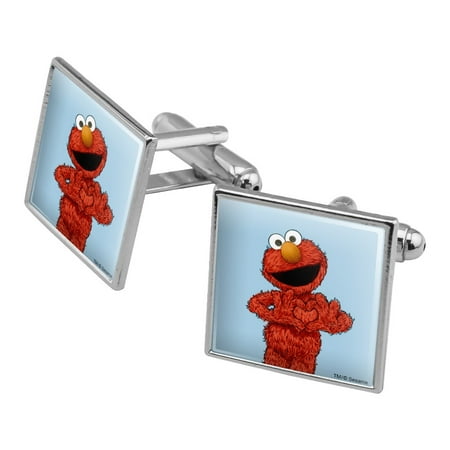 Sesame Street Vintage Elmo Square Cufflink Set - Silver or Gold