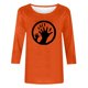 thumbnail image 4 of Heisall Women's Spring Autumn Tops 3/4 Sleeve Round Neck Casual Fashion Blouses Orange Festival Print Shirts, 4 of 4