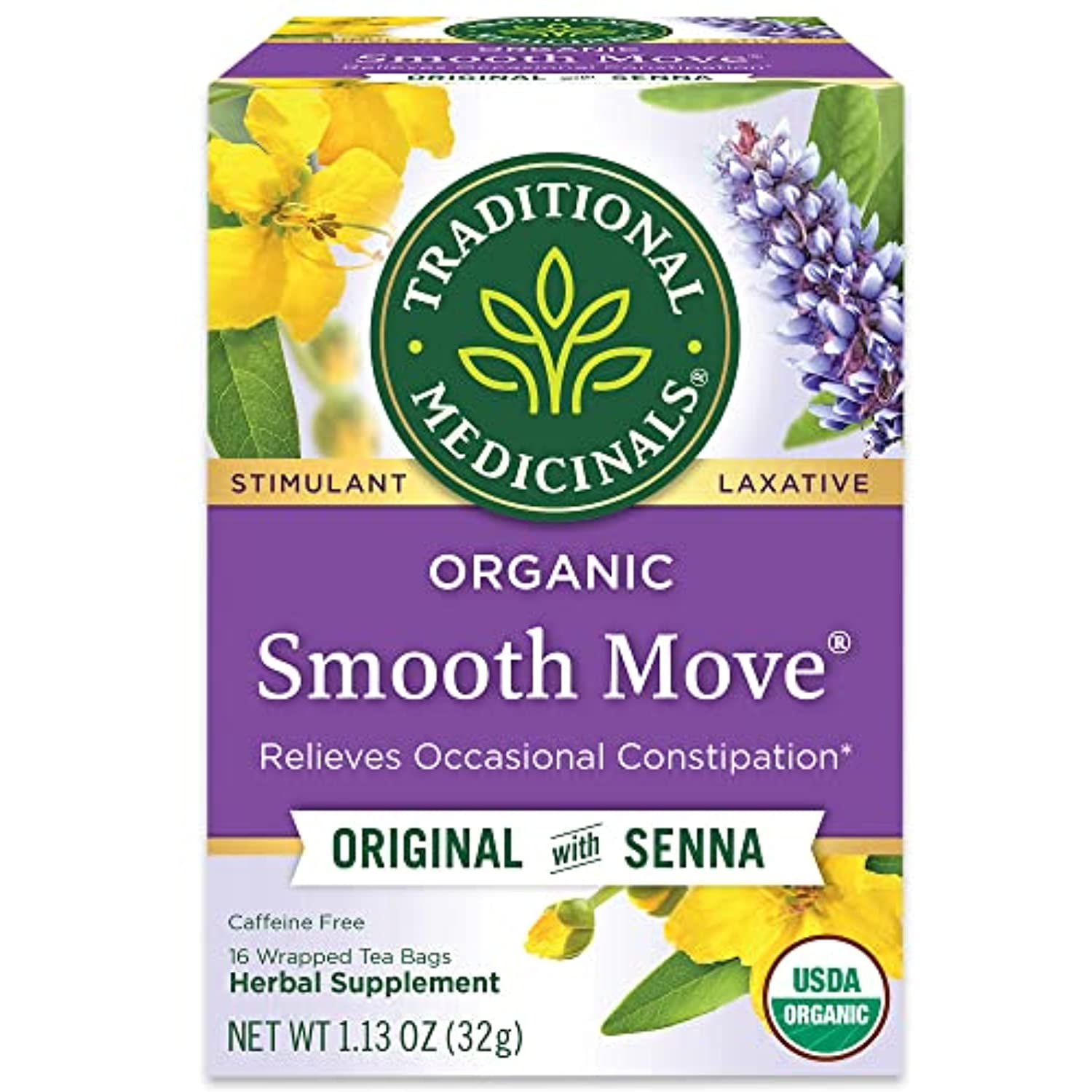 Traditional Medicinals Organic Smooth Move With Senna Herbal Tea