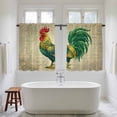 thumbnail image 4 of Vintage Rooster Kitchen Curtain for Berdoom Living Room Cafe 54 Inch Length, Farmhouse Retro Animals Elegant Tiers Curtains Light Filtering Drapes Rod Pocket Window Treatment 2 Panels 52"Wx54"L, 4 of 8