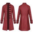 thumbnail image 2 of Halloween Men Winter Warm Vintage Tailcoat Jacket Overcoat Outwear Buttons Coat 4XL, 2 of 5