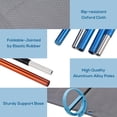 thumbnail image 3 of Lightweight Grey Aluminum Alloy & Oxford Cloth Camping Cot by TOMSHOO - 3.4lbs, 180x60x12cm Sleeping Bed with Foldable Design, Includes Storage Sack, Support Rods, Cross Bars & Manual - Compact, 3 of 6