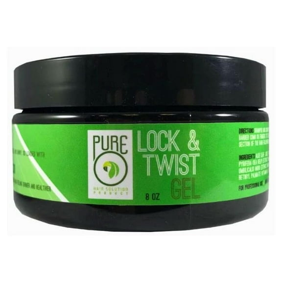 PureO Natural Lock And Twist Hair Gel, 8 Oz