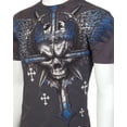 thumbnail image 5 of ARCHAIC by AFFLICTION Charcoal GRAVE KILLER Short Sleeve Slim Fit Y2K T-shirt, 5 of 8
