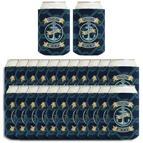 Retirement Party Decorations For Men Nautical Theme Cruising Into Retirement 24-Pack Can Drink Thermocoolers Party Pack